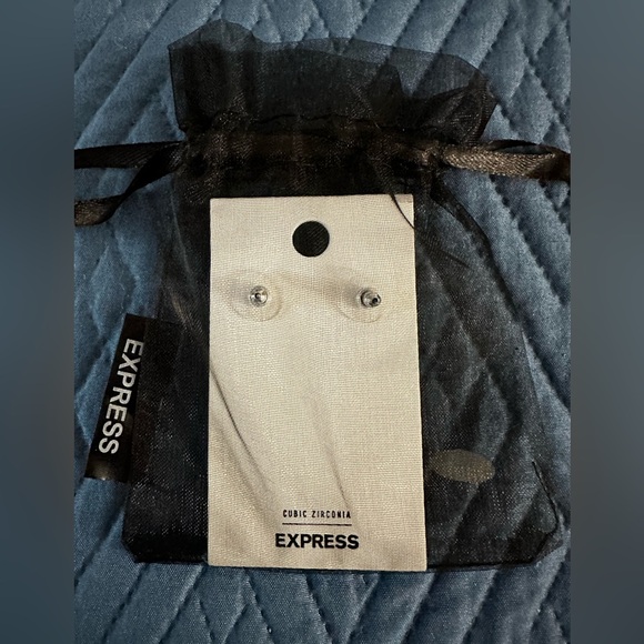 Express Rhinestone Tube Drop Earrings - Picture 5 of 5